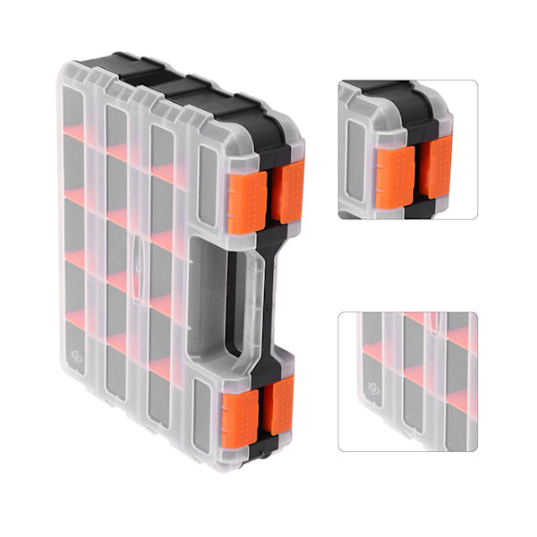 PP Grid Design Thickened Removable Compartment Storage Box Double Sided 32 X 27 X 8 Stable Classification