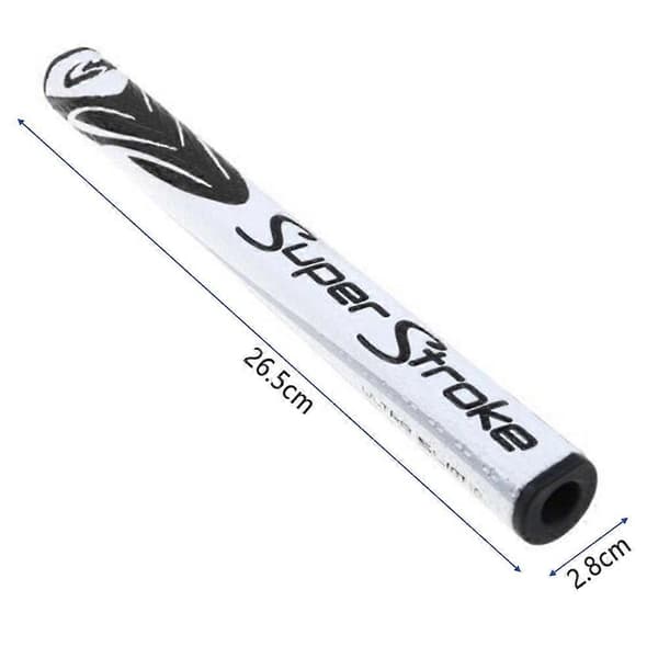 Tjockare Golfs Puttergrepp Mjukt Halkfritt Golfklubbgrepp för Golfare Silver Black 5.0