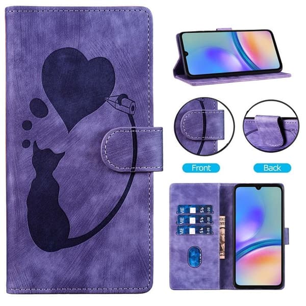 Etui til Samsung Galaxy S20 FE / S20 FE 5G, PU læder flip-etui, magnetisk pung, violet