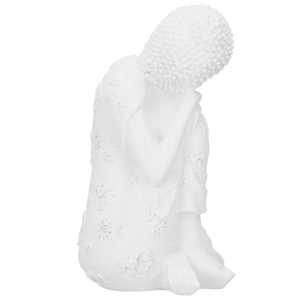 Sovende Buddha-skulptur i syntetisk harpiks, statuett håndverk, hjemmedekorasjonspynt