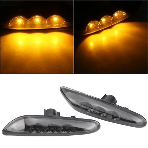 LED sidoblinkers för BMW E82 E88 E60 E61 E90 E91 E92 E93 Rökfärgad