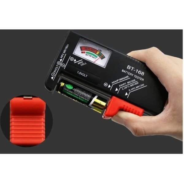 Batteritester - Skytronic - Kvikksølv - Universal - Analog skjerm - For AA, AAA, PP3 og knappeceller