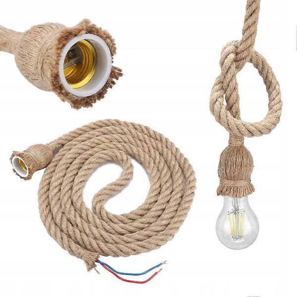 Pendellampe Jute Snor 3m E27 50w 85-265v beige