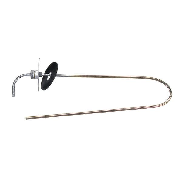 2X Bil Brændstoftank Stigerør Metal til Varmer 60cm Lang Od5mm Silver