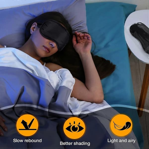 2025 Latest Model 200 Pcs Eye Mask Sleep Mask Blindfold with Adjustable Strap for Gaming