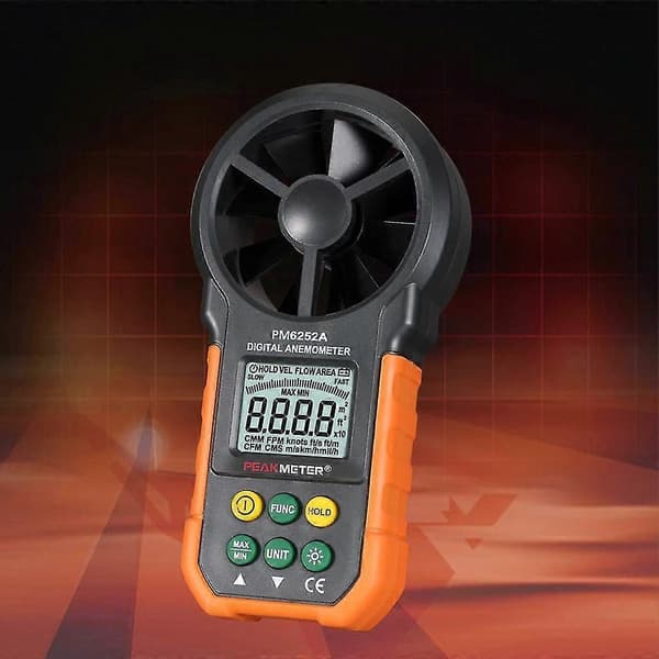 HYELEC MS6252A Digital lufthastigheds anemometer / Luftmængde / Luftstrøms testmåler