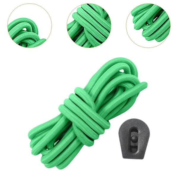 Elastisk Bungee Cord Kajak Stretch Snöre Rep Paddelbräda SUP Förvaring med Green