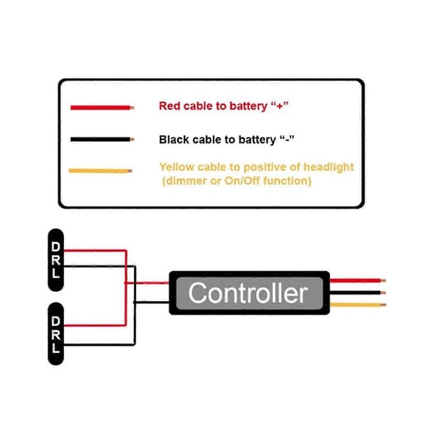 1 stk. DRL-controller Auto Bil Kørelysrelæ SK-CD0103 SKCD0103