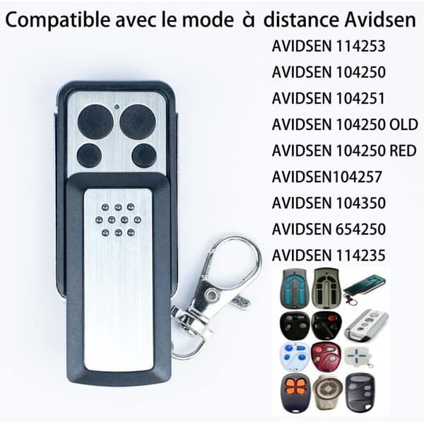 Grindfjärrkontroller - AVIDSEN 114253 104257 104251 - 2-pack - Kompatibel med Avidsen Extel Thomson