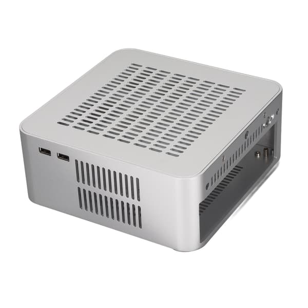 Stationær computerkasse God varmeafledning Udsøgt kompakt Mini HTPC-kasse til hjemmevideocomputer