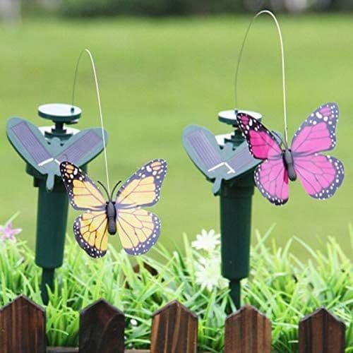 3 stk. solcelle-/batteridrevne flygende sommerfugler.