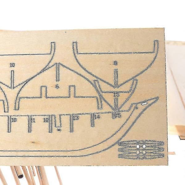 Ny 1:100 Halcon Treseilbåt Modell DIY Kit Skip Montering Dekorasjon Gave