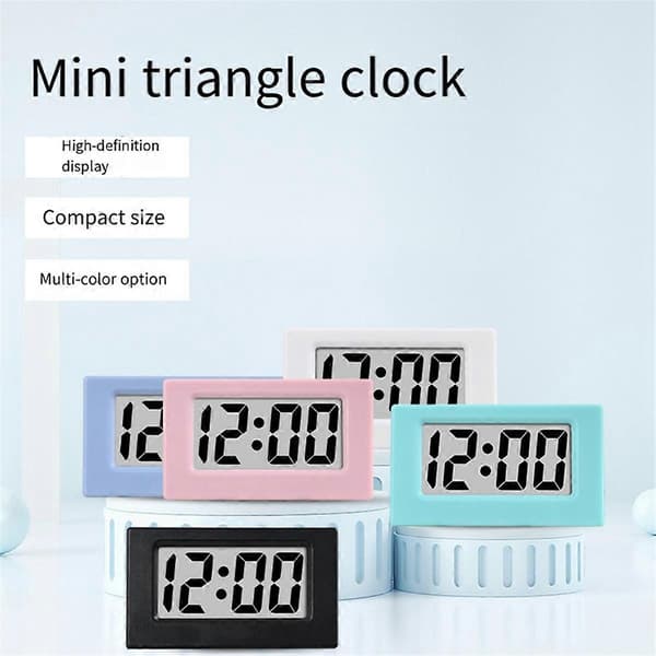 Mini Klocka LED-Skärm Lectronisk Digital Väckarklocka Skrivbordsklocka Vit