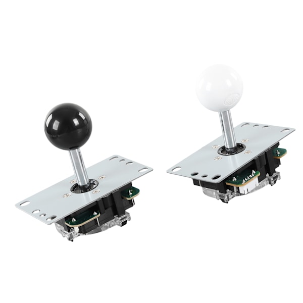 2-spiller DIY Arcade Kit USB-brætspil Encoder Joystick Arcade-knapper Sæt til venner Samling Sort og Hvid 0.7