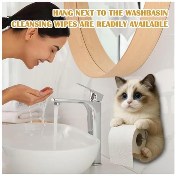 Koiran wc-paperiteline, 3D-hartsipaperipyyheteline kissoille - C