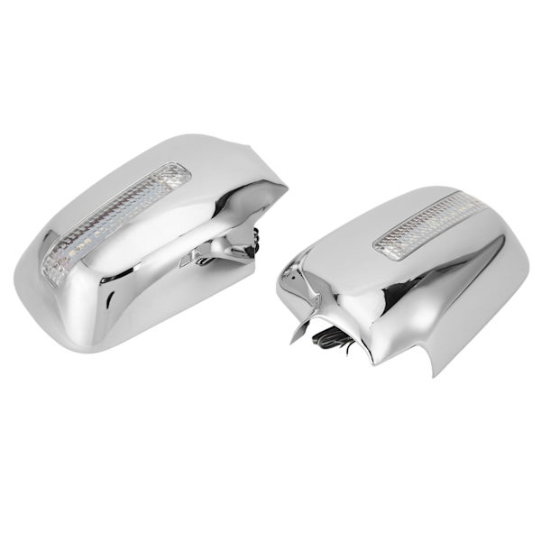 2 Set Side Mirror Covers Rearview Mirror Covers with LED Turn Signals ABS Chrome for RD4 RD9 CR-V 2002-2006