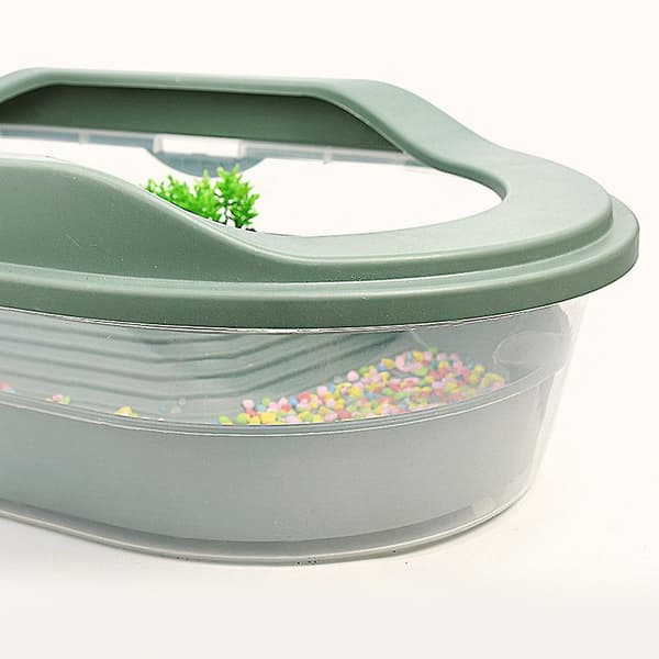 Spacious Turtle Habitat Aquarium with Basking Ramp, Anti-Escape