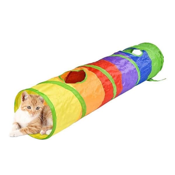 Kattetunnel - MOGOI - Sammenklappelig - Vandtæt - Ridsefast - 120x25cm