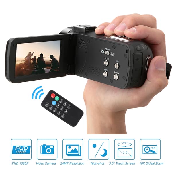 3,0 tommer HD 1080P 24 MP digitalkamera (standard)
