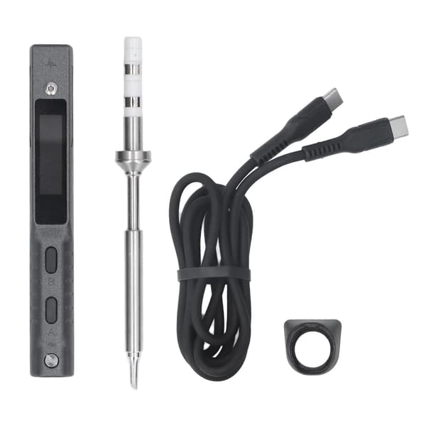 MINIWARE Smart Soldering Iron Set Mini Kit Justerbar Temperatur 50–400℃ USB Typ C 65W DC9 24V TS101