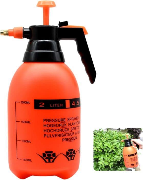 2L tryckspruta med justerbart mässingsmunstycke, högkvalitativ pumpförstoftare (2L)