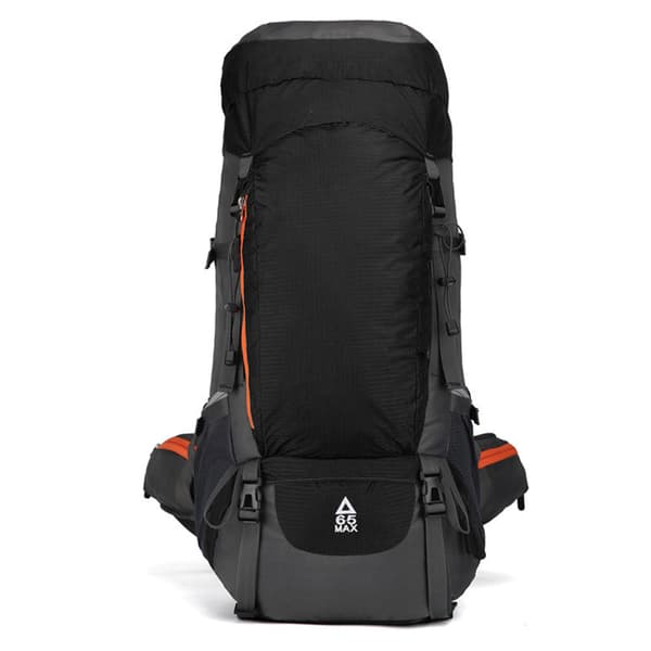 Backpack Oxford Fabric Breathable Durable Buckle Design Climbing Backpack for Hiking Camping 65L Black