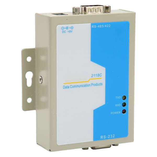 RS232 til RS485 RS422-konverter af industriel kvalitet med lynbeskyttelse, kommunikationsdataadapter 100-240V EU-stik