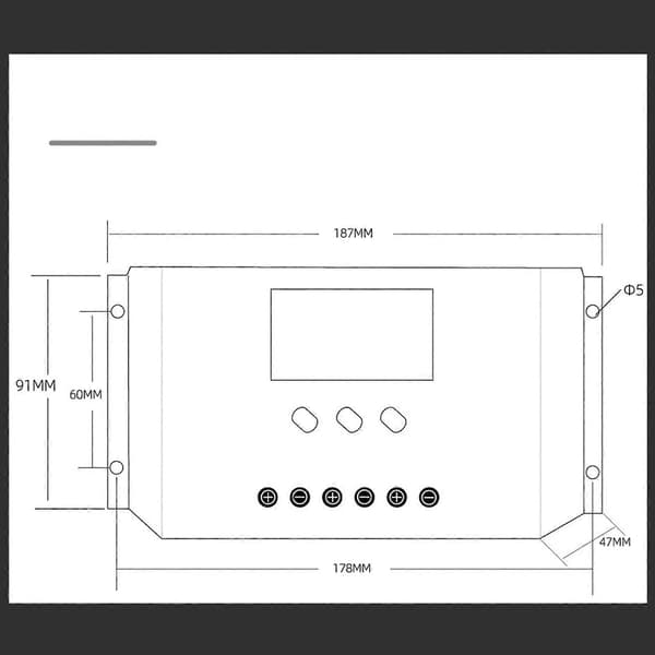 Solcelleopladningsregulator MPPT 12V 24V LCD-display Omfattende beskyttelsesfunktioner Solcelleregulator til solenergisystem 30A