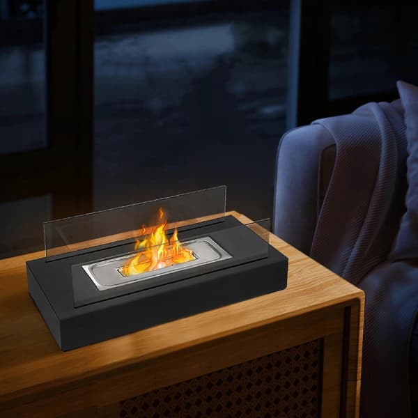 Fritstående Bioethanolpejs Bestgoods2024 35 X 14 X 18 Cm Sort black