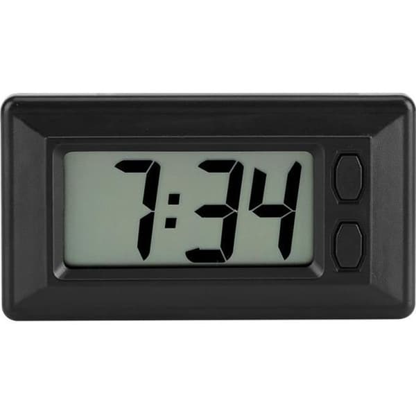 Digital klocka - LCD - Visar tid och datum - Självhäftande montering - Kompakt och bärbar
