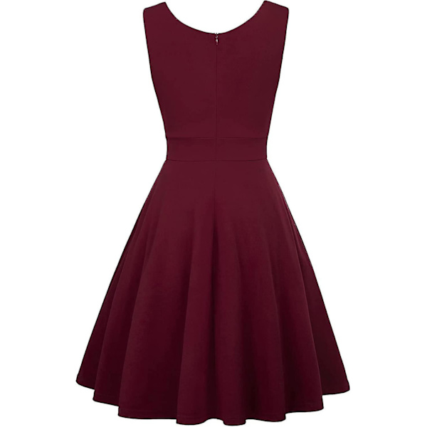 Retro Rockabilly Damklänningar L rosa