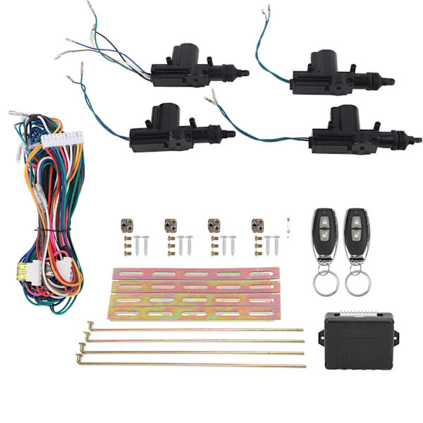 Central Locking Kit Remote Control Keyless Entry System 12V W/LED Indicator with 2 Controllers