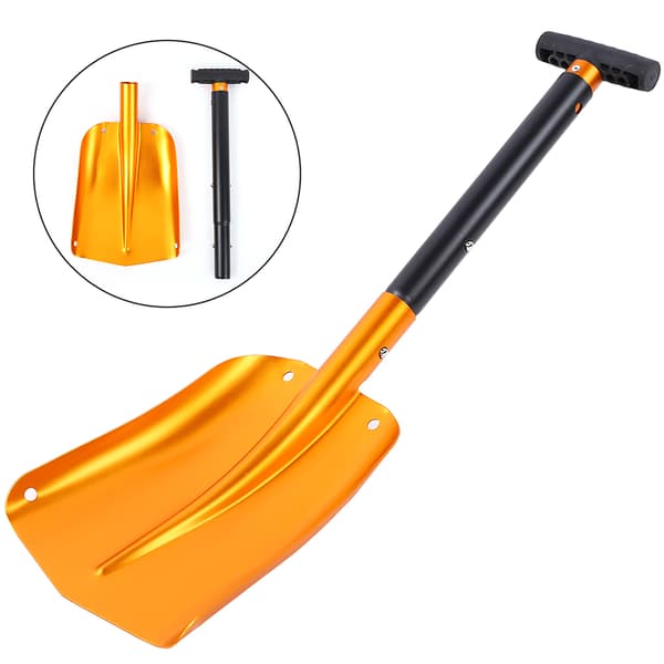 Multifunctional Foldable Aluminum Outdoor Snow Shovel, for Climbing and Camping