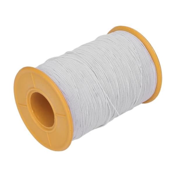 Elastiksnor - OMABETA - 0,5 mm - Hvid - Fleksibel - Til DIY-armbånd