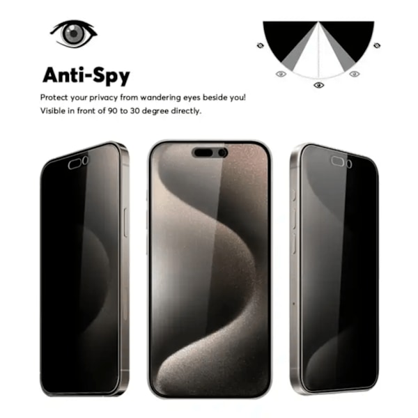 2-Pack iPhone Air Screen Protector Privacy in Premium Tempered Glass