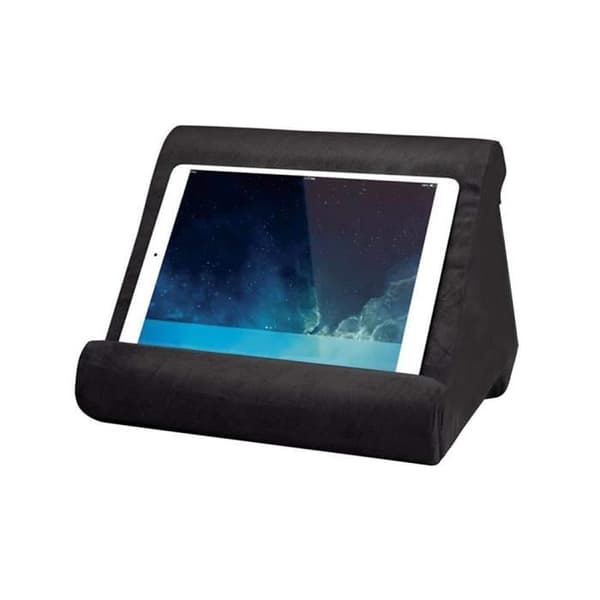 5-delt tabletstøttepudesæt, tabletbogholder, tabletstøttepude, tabletlæsestativ - sort