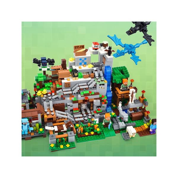 900 Bitar Minecraft Bergsgrotta Byggklossar Set Barnpresent