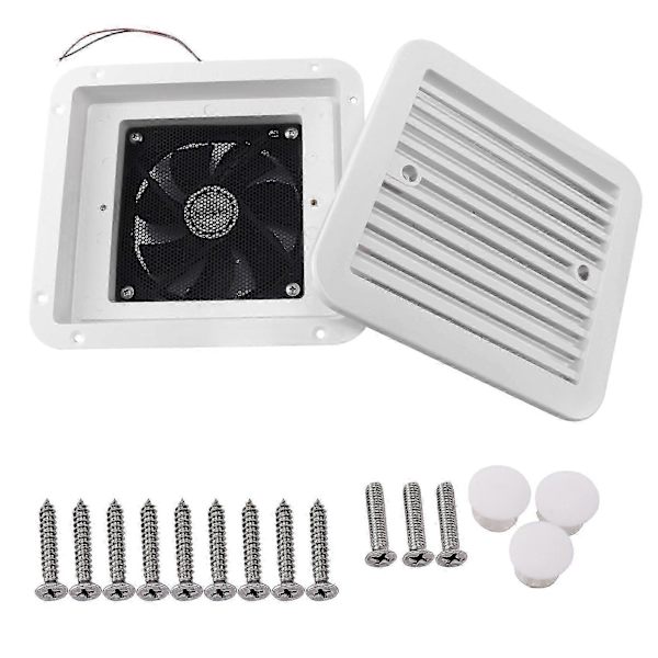 12V effektiv eksosvifte for RV-tak white