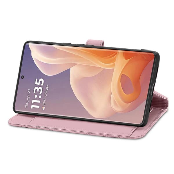 Läderfodral för Motorola Moto G85 Pink
