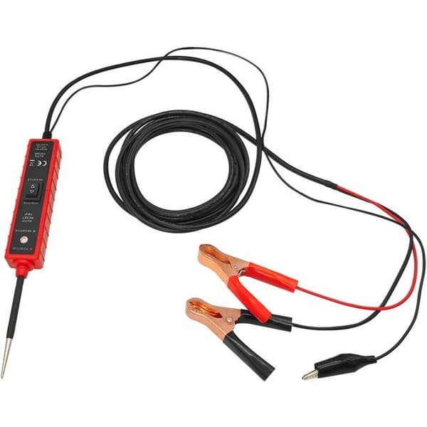EM285 Bilkredsløbstester, Bilens Elektriske Systemtester, 6-24V DC, Rød