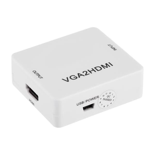 Cuque Mini VGA til HDMI-konverterkabeladapter 1080P VGA2HDMI til bærbar DVD til