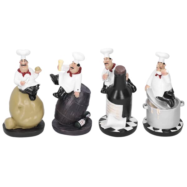 Chefstatyfigurer Set för köksinredning - samlarpresent med prydnader av hartspotatis