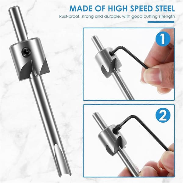 8 stk. Pen Trimmer Kit Høj Hastighed Stål Pen Fræser Trimmer Silver