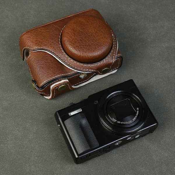 For Panasonic Lumix DMC-ZS99 DMC-TZ99 Camera Case Buffalo Texture PU Leather Protective Cover with S