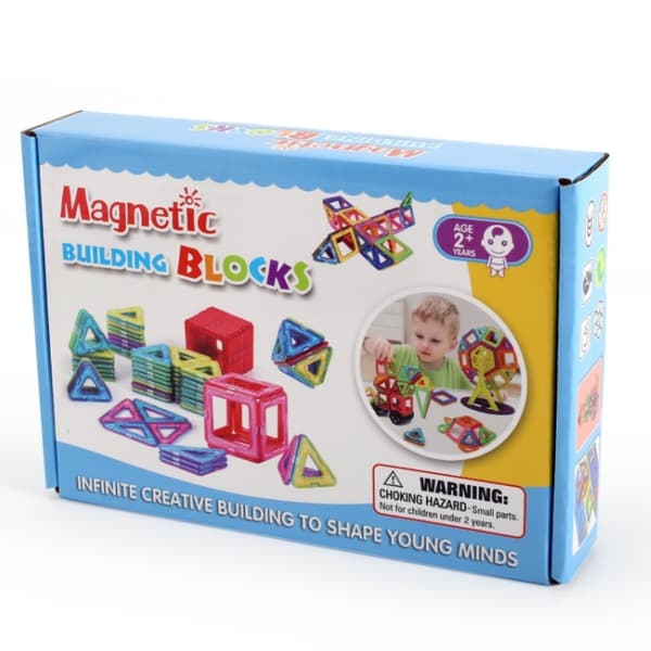40-pack Magnetic Building Blocks - Magnetic Tiles - Build Magnets multifärg multicolor