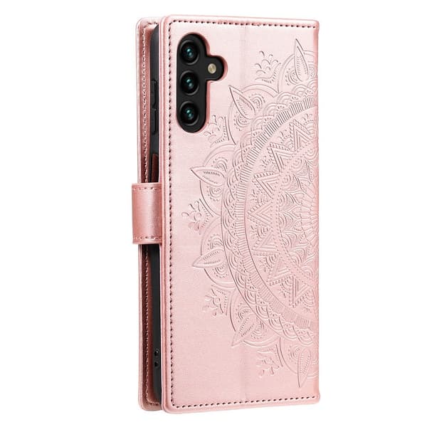 Samsung Galaxy A54 5G Case Mandala Leather Rose Gold 70