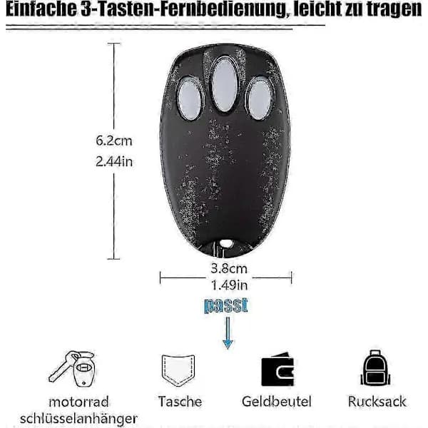 2-pak erstatningsfjernkontroller for Chamberlain LiftMaster ML850 Merlin garasjeporter
