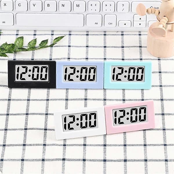 Mini Klocka LED-Skärm Lectronisk Digital Väckarklocka Skrivbordsklocka Vit