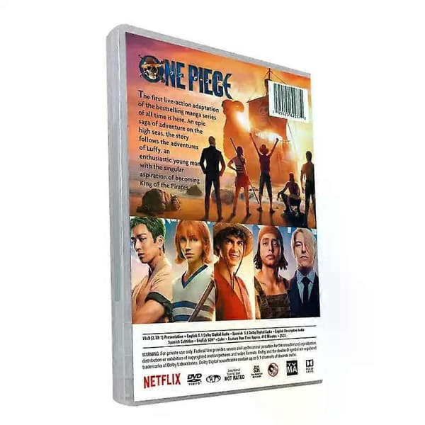 One Piece (2023): Live-Action Serien Sæson 1 DVD, 3-Disc Sæt, Engelsk Dub Engelsk Version