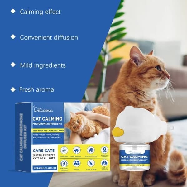 Kattferomoner Beroligende Diffuser: Premium Feromondiffuser for katter - Kattferomondiffuser - Katteberoligende
